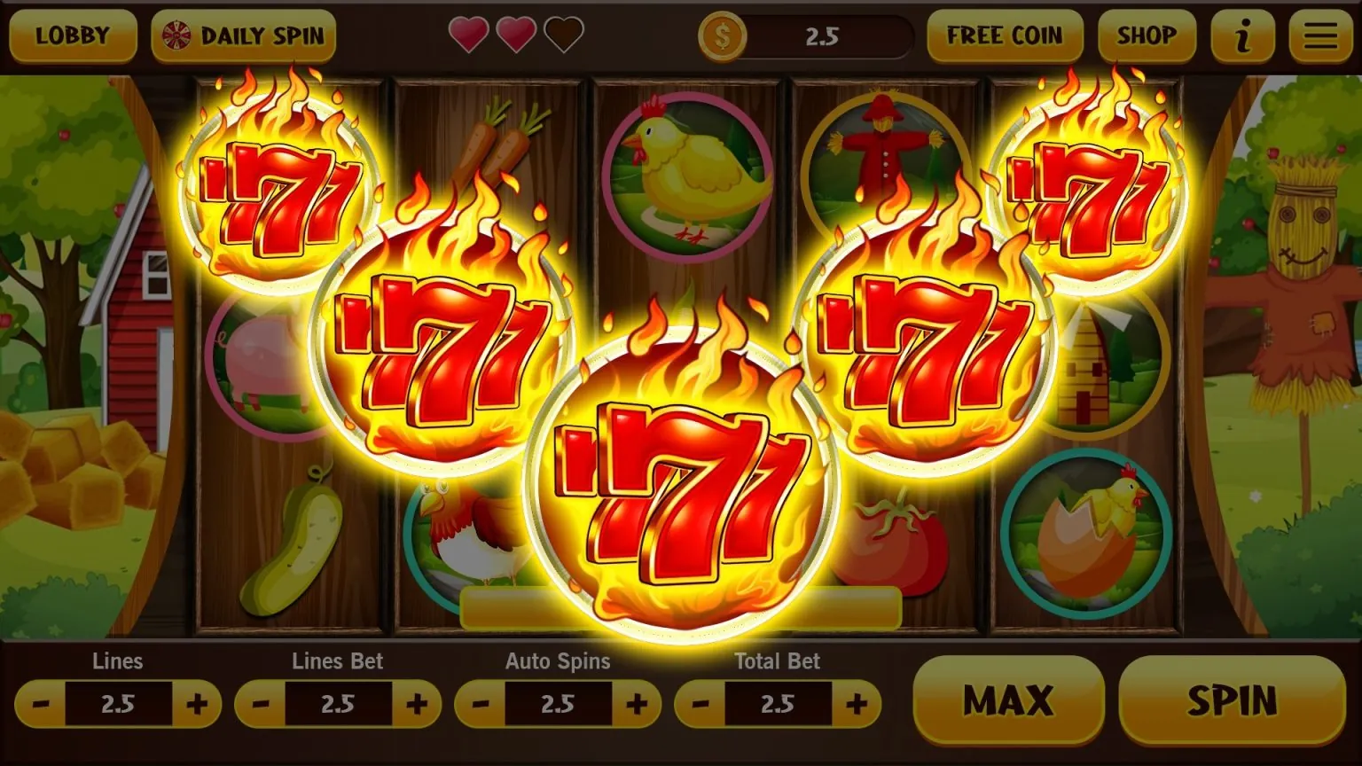 Hình ảnh máy đánh bạc (slot game) WIN456 với các biểu tượng may mắn